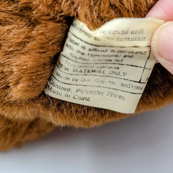 Vintage Cuddle Wit Teddy Bear Brown 1989 Stuffed Animal Plush Toy Read - Picture 7 of 12